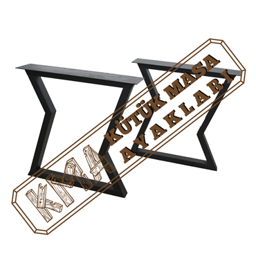 Kütük Masa Ayağı (Dalgalı U)